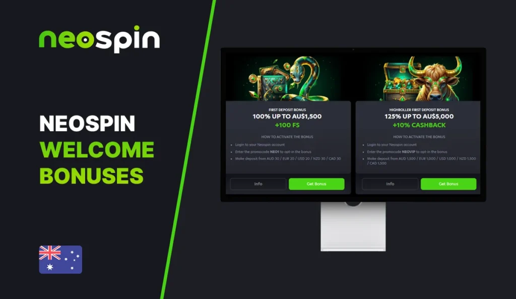 Welcome bonus offer available for new Neospin players