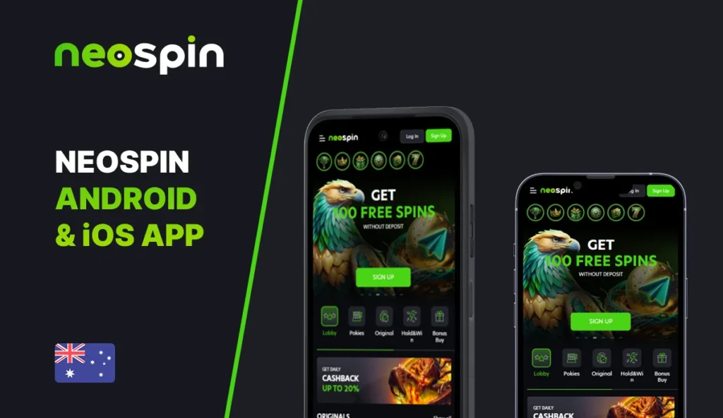 Neospin casino app available for Android and iOS
